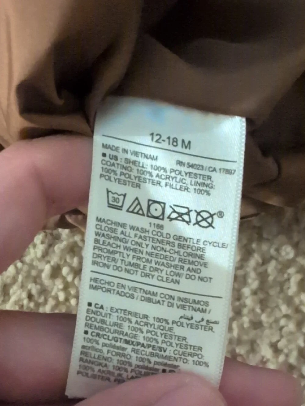 Old Navy Brown Quilted Puffer Vest for Kids
